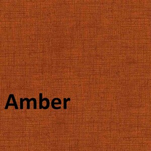 May include: A close-up of a textured fabric in a rich amber color. The word "Amber" is printed in black letters on the fabric.