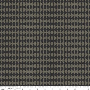 Halloween Whimsy-tyg för Riley Blake Designs TRE TYGER 1 = 1/2 YARD Black Diamonds