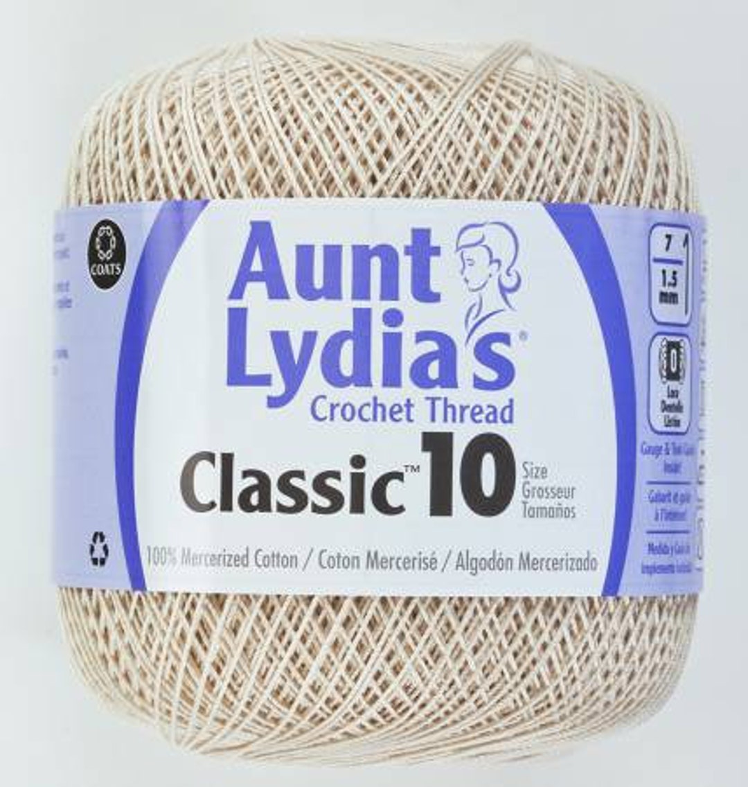 Aunt Lydia's Crochet Thread Classic 10 Natural - Etsy