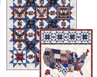 United Stars Quilt Pattern TWO size options
