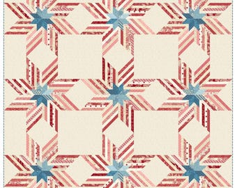 Freedom Star Quilt Pattern 65.75in x 65.75in