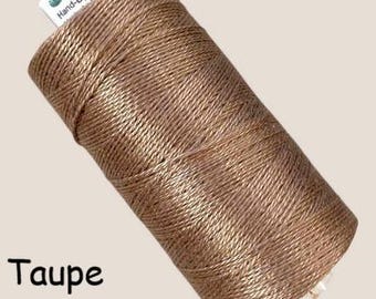 Valdani 12 wt Perle Cotton for Machine 300m BEIGE/TAUPE