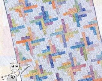 Whirlygig quilt pattern by Amelie Scott Designs 58" x 81"