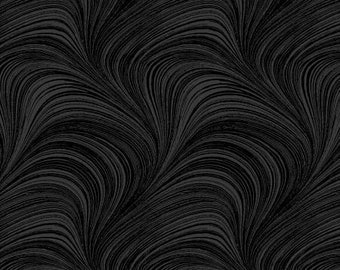 Wave Texture Fabric @ 1/2 YD BLACK