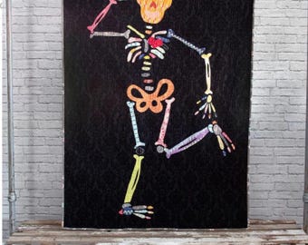 Seymour Bones Applique Quilt Pattern 40" x 60"
