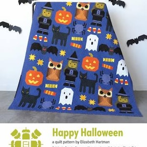 HAPPY HALLOWEEN patchwork-quiltpatroon van Elizabeth Hartman - 2 maten