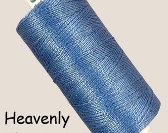 Valdani 12 wt Perle Cotton for Machine 300m BLUES