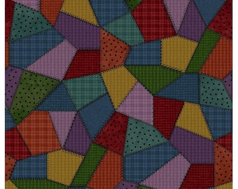 Woolies Patchwork Flannel Multi F11310-Z @ 1/2 YD