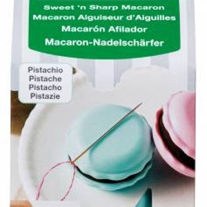 Aiguiseur D'Aiguilles Clover Macaron Pistache | Affûtage Métal Et Stockage Magnétique | Design Mignon Et Pratique