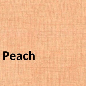 May include: Peach colored fabric with a woven texture.