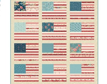Made in USA Quilt Pattern 64.5in x 80.5in