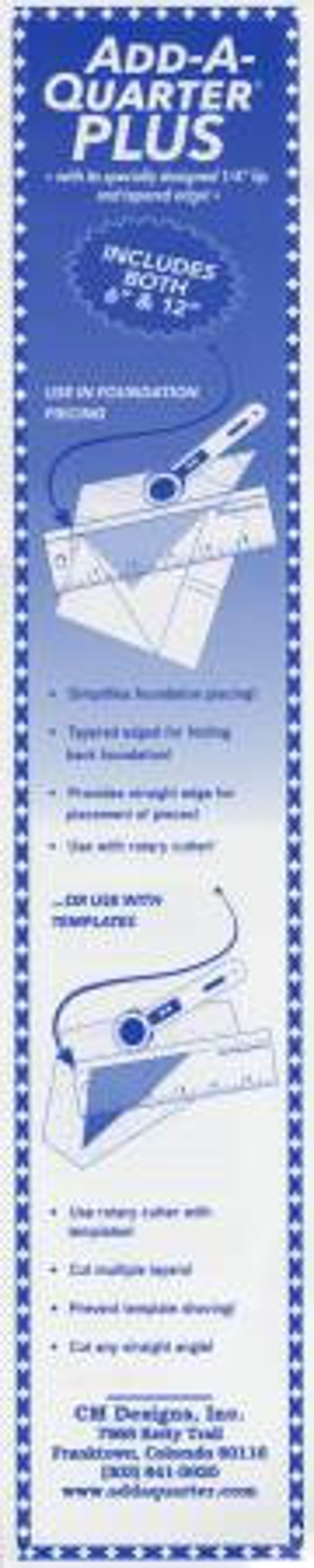 Add-a-quarter Plus Combo 6 and 12 Inch Rulers - Etsy