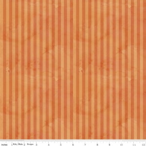 Halloween Whimsy-tyg för Riley Blake Designs TRE TYGER 1 = 1/2 YARD Stripe Orange