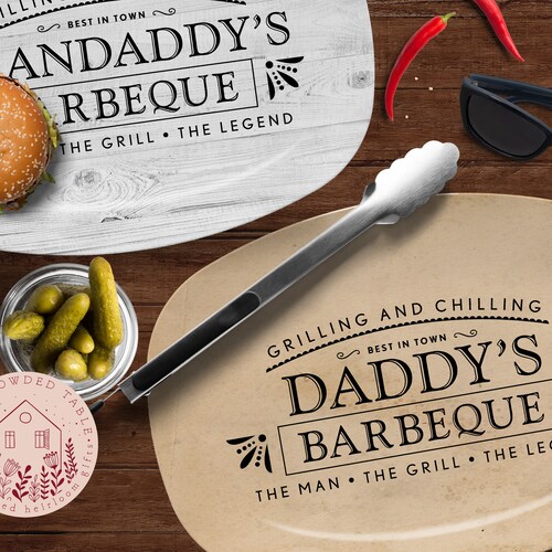 Personalized Daddy's Grilling Plate for Father's Day Etsy