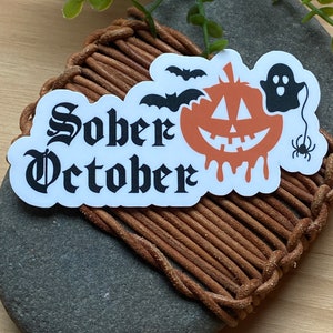 Sober October vinyl sticker