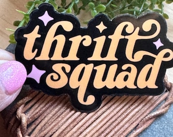 Naklejka Thrift Squad – laminowana w stylu vintage
