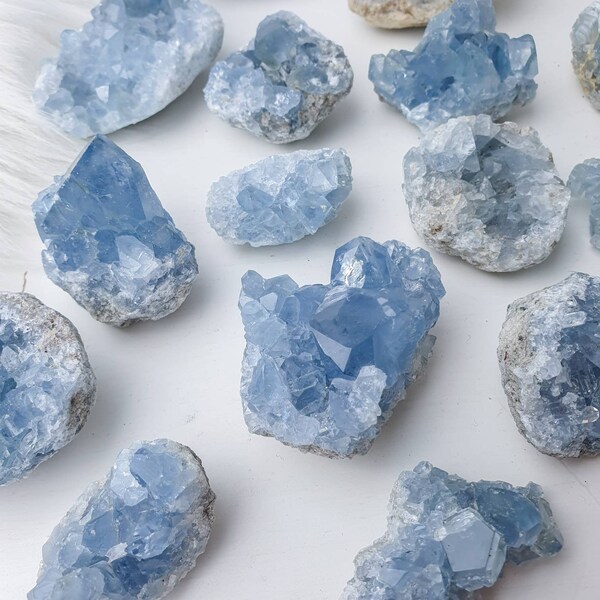 Celestite Cluster Medium | Gemstone Crystal