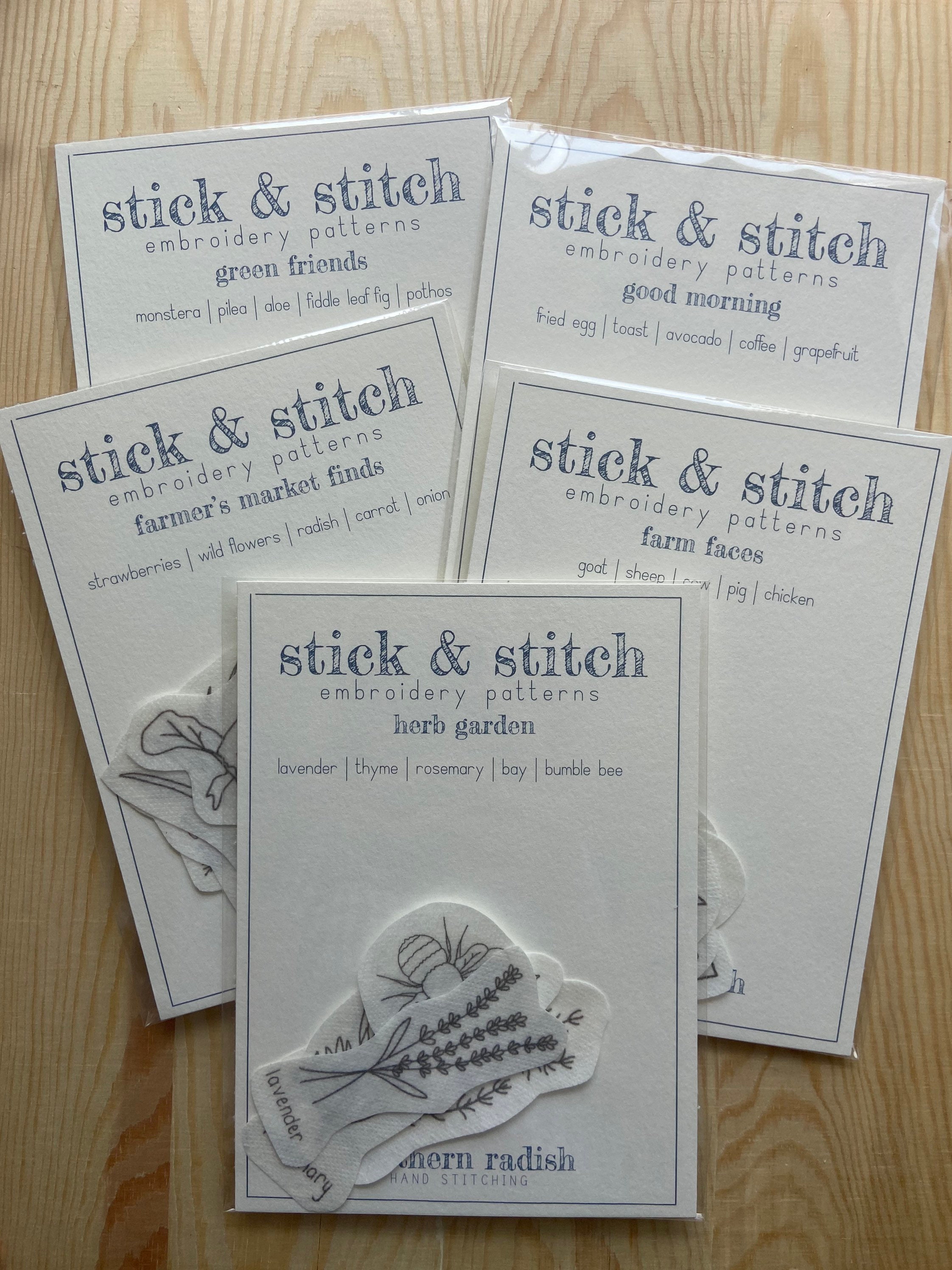 Christmas Stick and Stitch Embroidery Patterns, Embroidery
