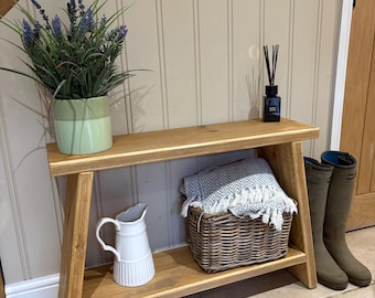 Handmade Rustic Hallway Bench | Narrow Console Table | Reclaimed Wood Entryway Table | Custom Sizes Available