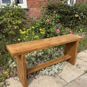 Handcrafted Rustic Wooden Outdoor Bench | Garden Bench | Solid Reclaimed Wood | Patio Seating | Custom Sizes Available | Wedding Furniture