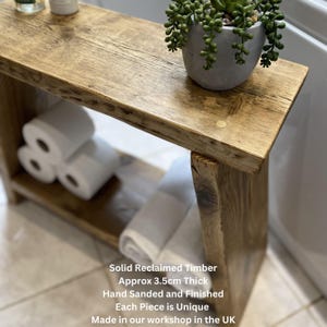Handmade Rustic Wooden Side Table | Milking Stool | Milkmaid Narrow ...