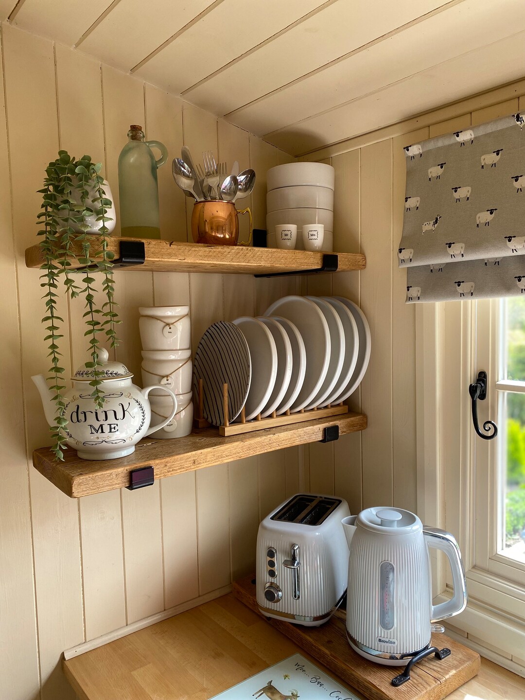Handcrafted Shelf Handmade Rustic Wooden Shelf - Reclaimed Wood Wall Mounted Shelves ...