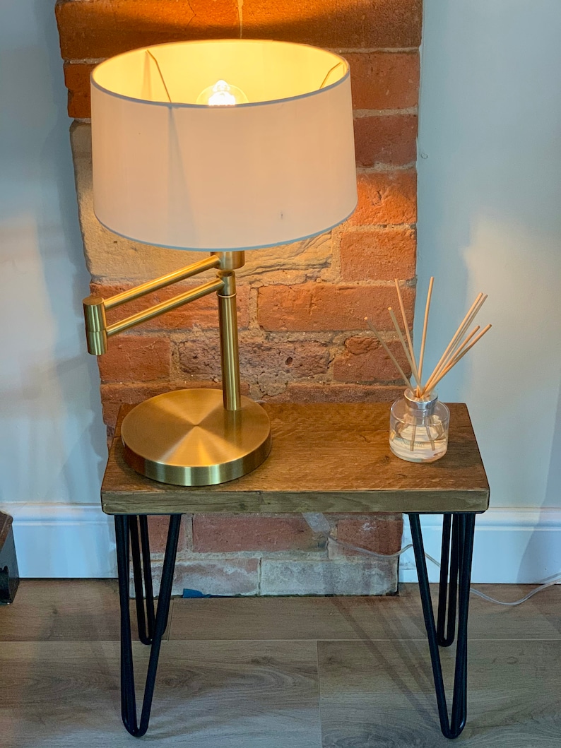 Scaffold Board Side Table With Hairpin Legs Etsy UK