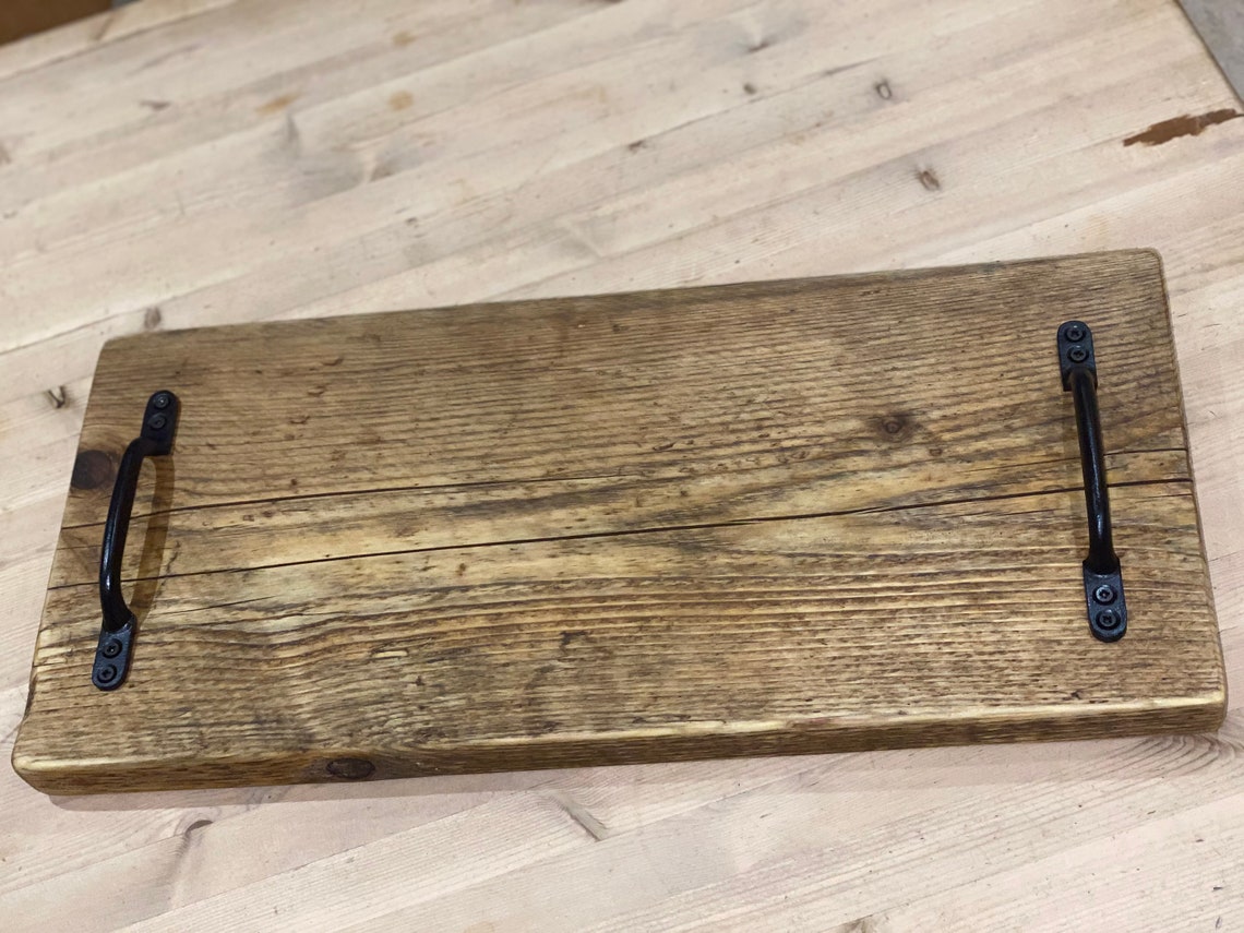 Rustic Handmade Wooden Serving Board Serving Platter Etsy
