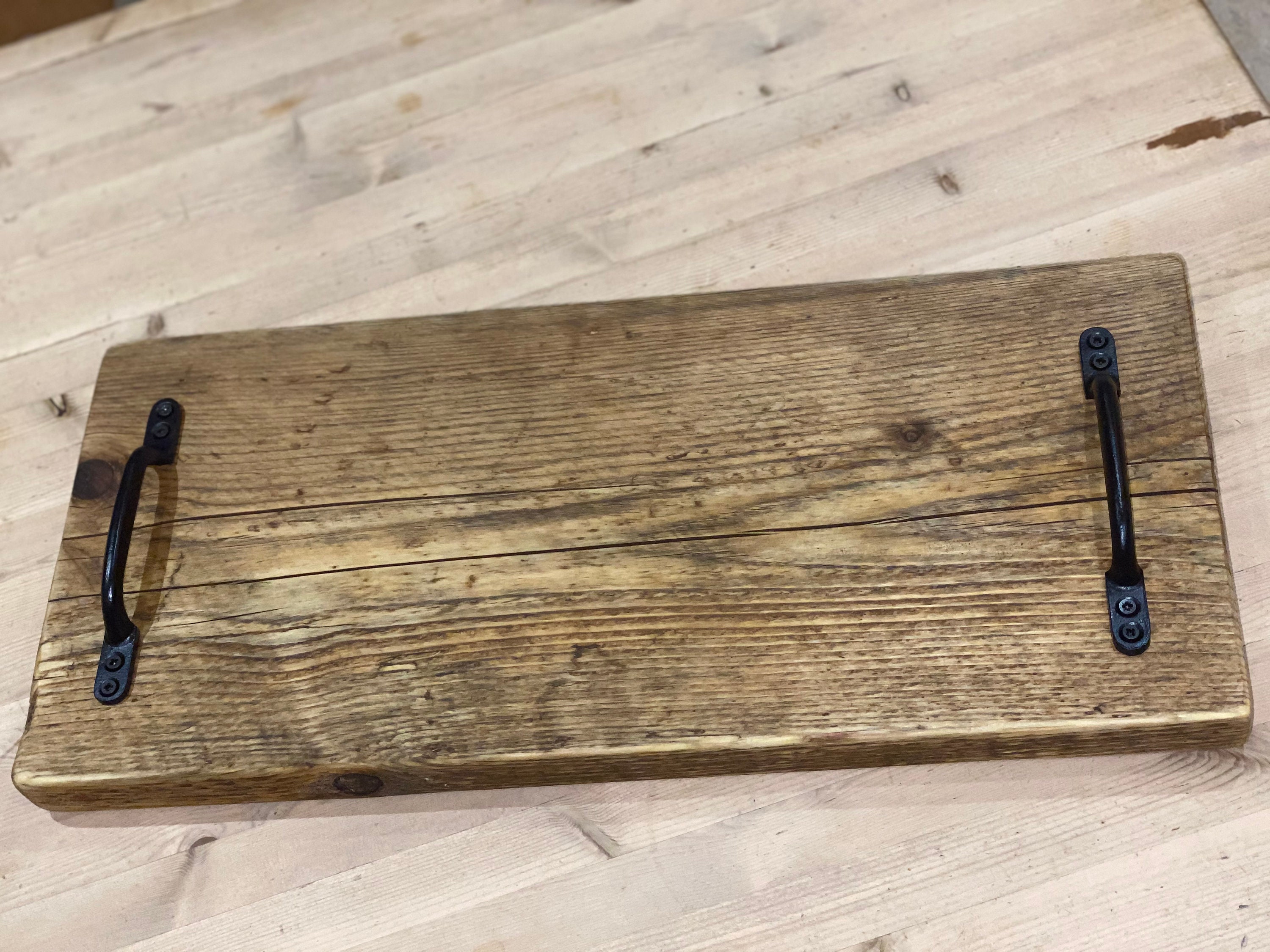 Rustic Handmade Wooden Serving Board Serving Platter Etsy