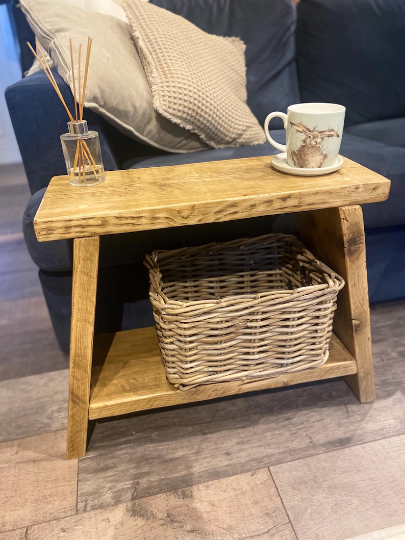 Handmade Rustic Wooden Side Table | Milking Stool | Custom Sizes ...