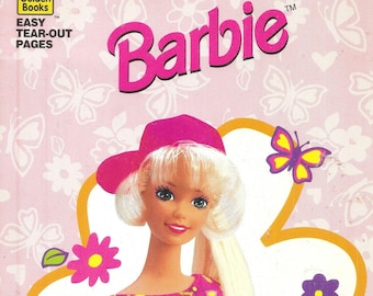 Vintage Coloring Book Barbie 1995 Printable PDF Instant Digital Download 60 Pages Nostalgic Fun For Adults and Kids