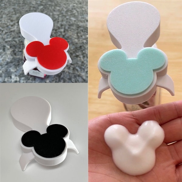 Mickey Mouse Soap Foam Dispenser Adapter, Bathroom Accessory Decor, Kitchen Soap Adapter