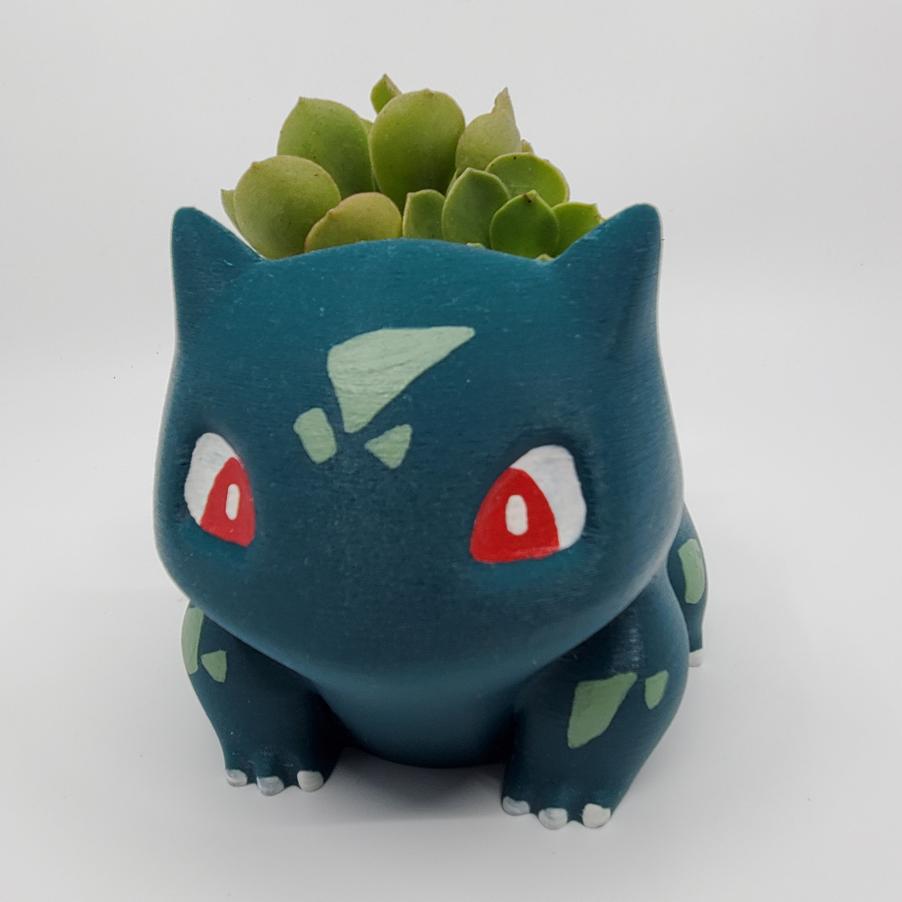 Teal Bulbasaur Planter, Hand-painted Pokemon Decor With Drip Tray - Etsy