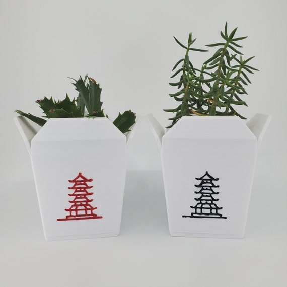 Chinese Takeout Container Indoor Planter Succulent Pot Etsy