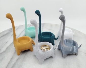 Brontosaurus Ring Holder, Cute Dinosaur Jewelry Dish