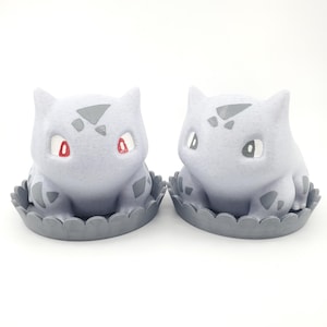 Hand-painted Bulbasaur Planter, Stone-like Succulent pot, Pokemon room decor
