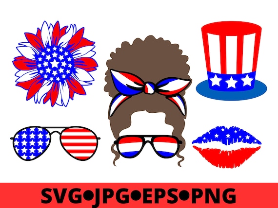 Red White and Blue Lips Headband Red White and Blue Lips Headband