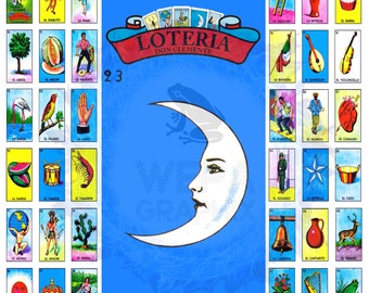 Loteria &quot;La Luna&quot; Digital File