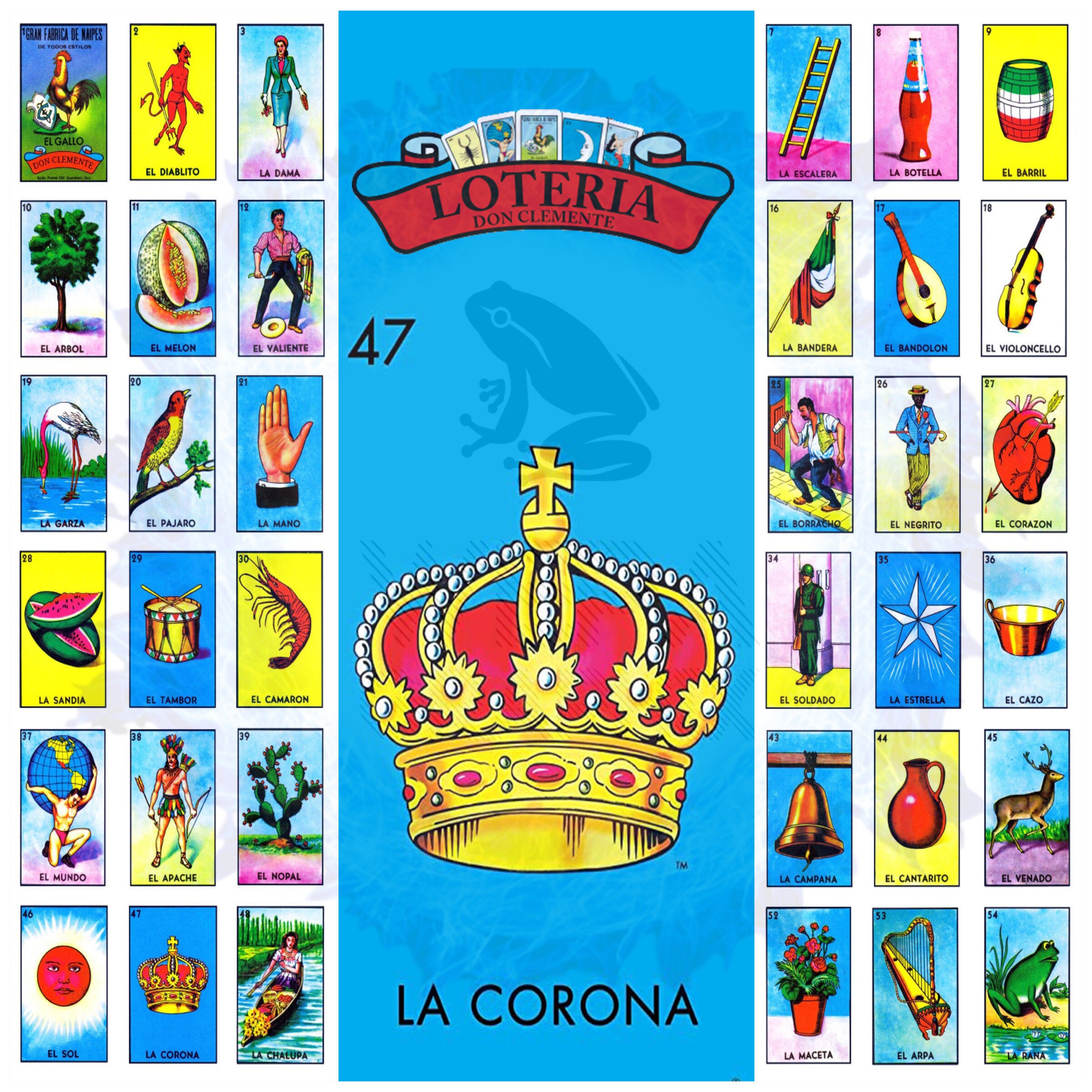 Loteria la Corona Digital File Etsy