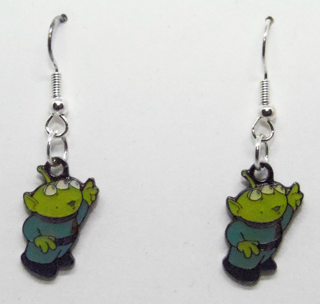 Toy Story Alien Toy Earrings Jewelry Dangle Metal Enamel 1/2 Etsy