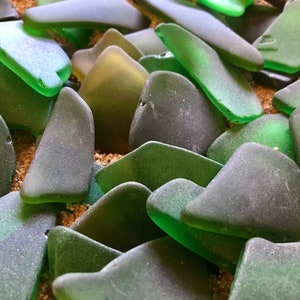 Small Green Sea Glass Bulk