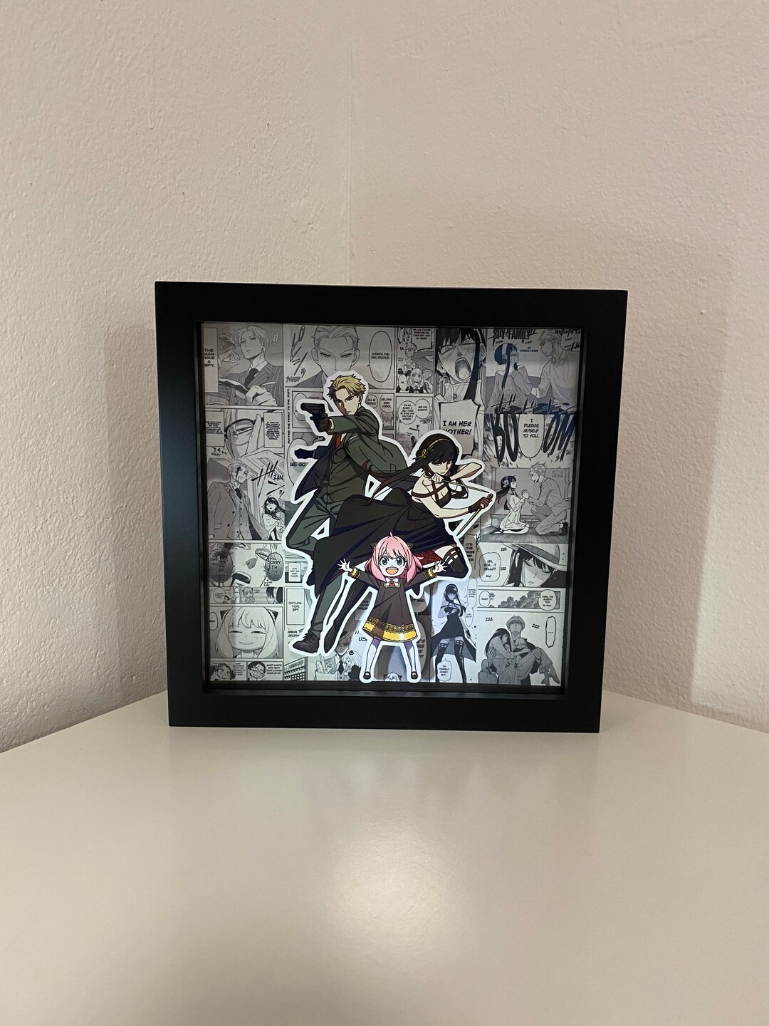 Marco de fotos de Anime Shadow Box Spy x Fam1ly Etsy España