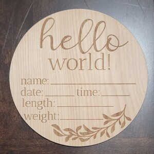 Baby Birth Stat Sign, Personalized Birth Announcement, Laser Engraved Birth Stat, Newborn Keepsake, Name Announcement, Hospital Sign