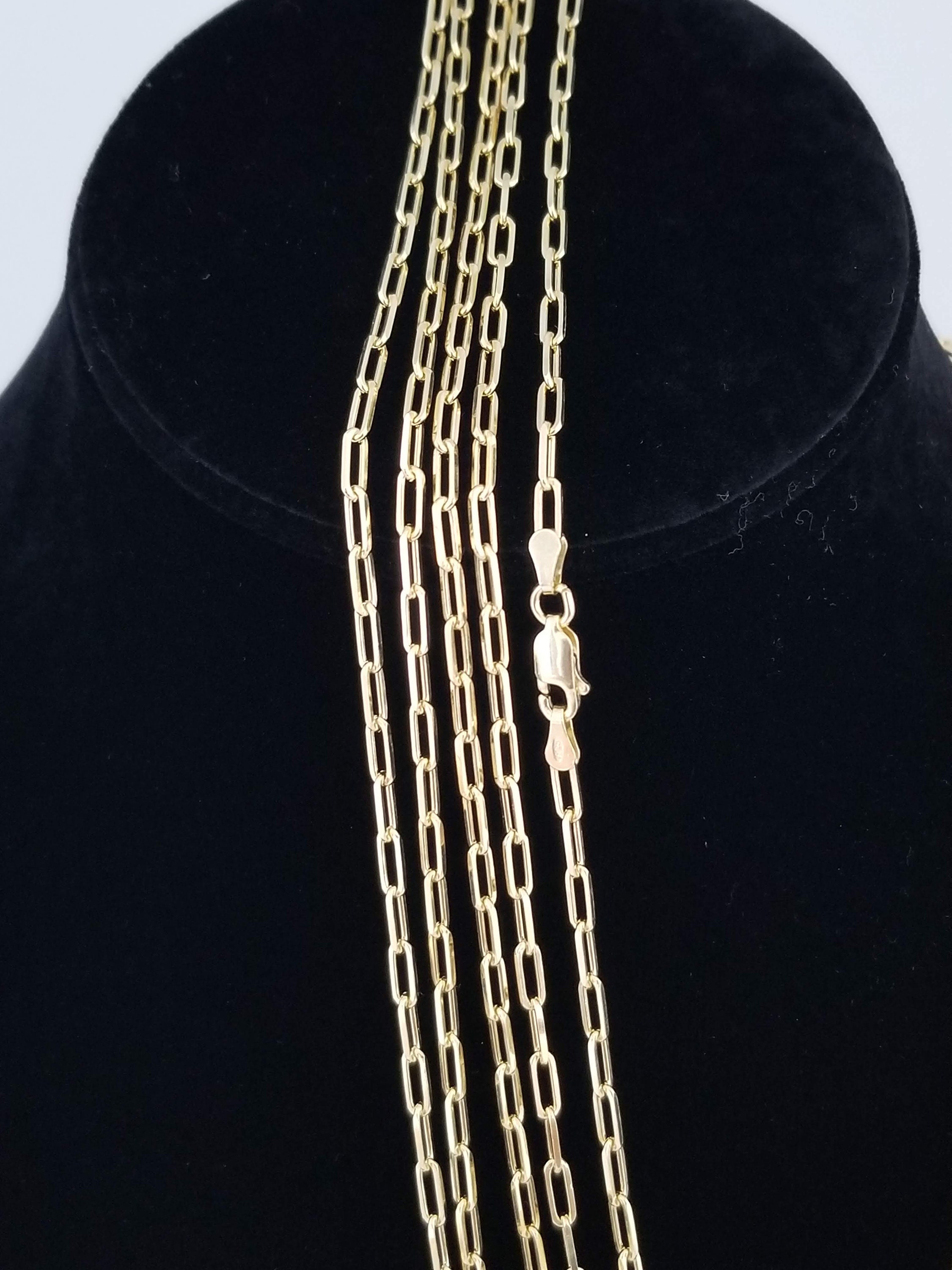 Solid Sterling Silver Paper Clip Chain 7x2.6x.8 Link Size Etsy Canada