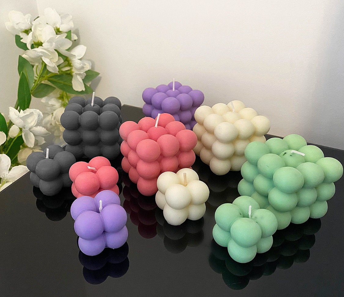 Bubble candle cube candle home decor Etsy