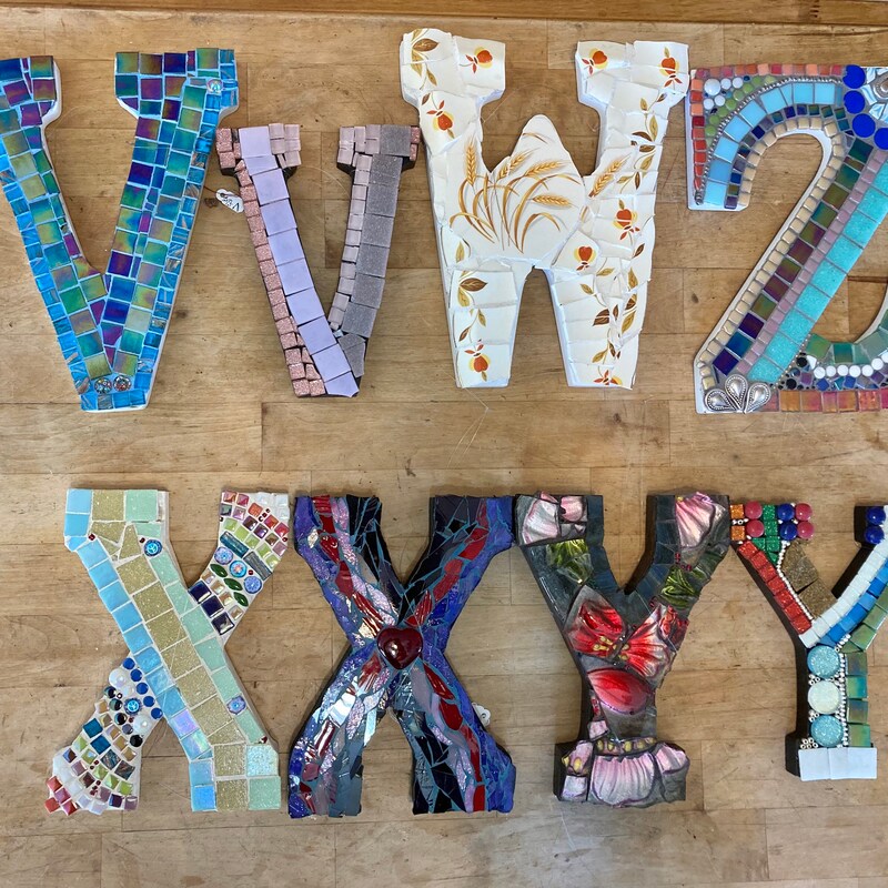 Mosaic Initial - Etsy