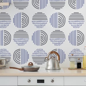 Half Circle Pattern Stencil - Reusable Half Circle Pattern Stencil - DIY Craft Stencil - Reusable Half Circle Pattern Stencil, Geometric