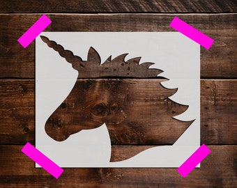 Unicorn Head Stencil Unicorn Stencil, Unicorn Stencils for Painting ...