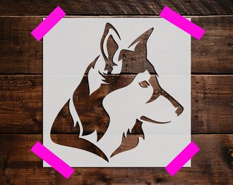 Mandala Wolf Stencil Card making Wolf Stencil Airbrush,