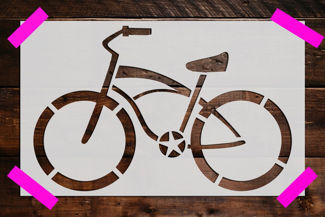 Bicycle Stencil, Reusable Bicycle Stencil, Art Stencil, DIY Craft Stencil, Large Bicycle Stencil ...